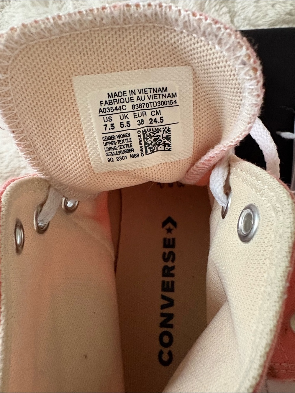 Converse Pink High Top Platform Canvas Sneakers - Picture 2 of 5